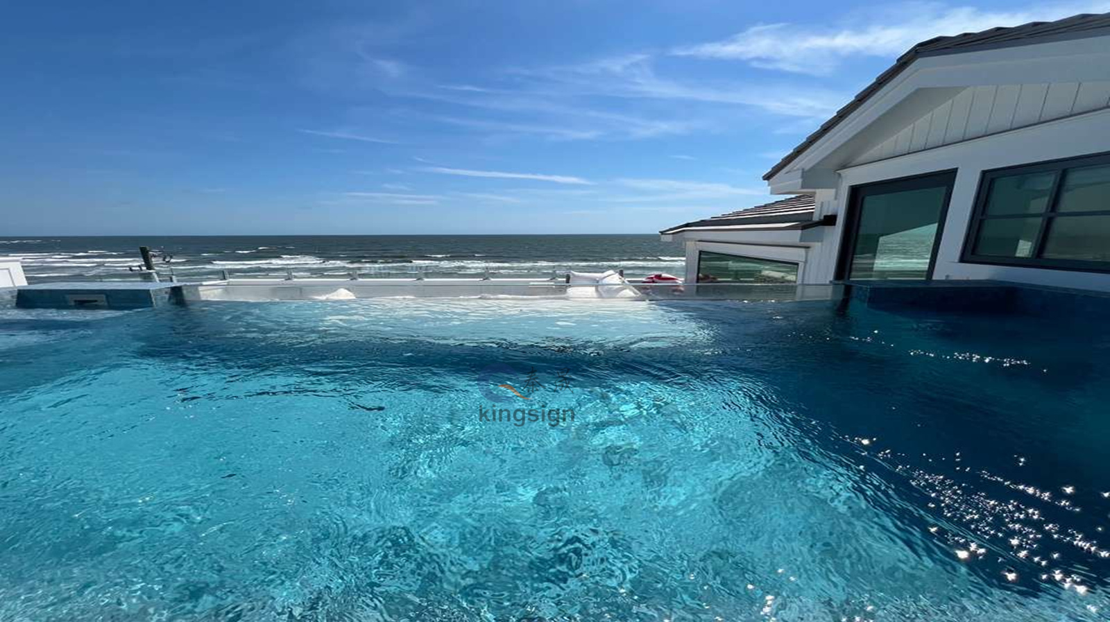 Kingsign acrylic block panel para sa swimming pool window