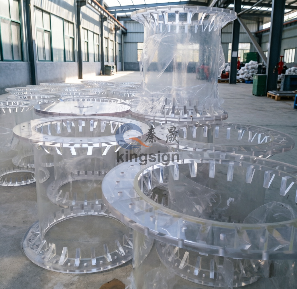 Kingsign Custom Clear Acrylic Flange Pipe